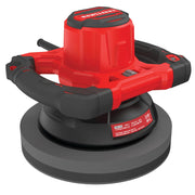 Photo of Craftsman CMEE100 red and black power polisher, angled view on white background.