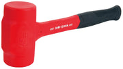 Photo of CRAFTSMAN CMHT54169 red and black rubber mallet, 45 oz, angled view on white background.