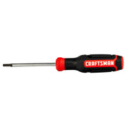 Craftsman CMHT65067 black and red screwdriver with textured handle, side angle, on white background.